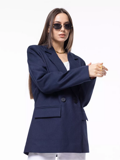 MAGGA Women’s Sculpted Blazer – Navy Tailored Blazer for Women 3