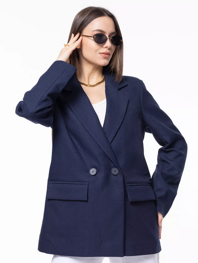 MAGGA Women’s Sculpted Blazer – Navy Tailored Blazer for Women